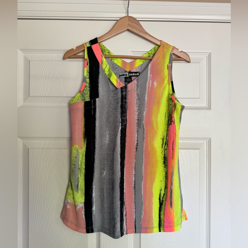 Jamie Sadock Neon Abstract Tank Top